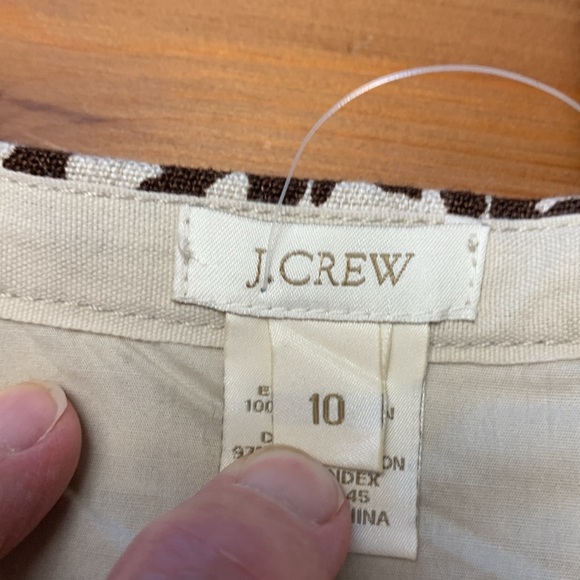 J.Crew NWT Pencil Skirt #2, 100% Linen, Animal Print, Lining w Stretch - Picture 8 of 14
